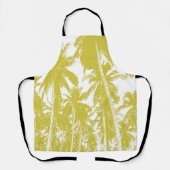 Palmen Design in Gold und Weiß Schürze (Vorderseite)