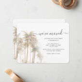 Palmen, die wir bewegten, bewegten uns tropisch mitteilungskarte (Vorderseite/Rückseite Beispiel)