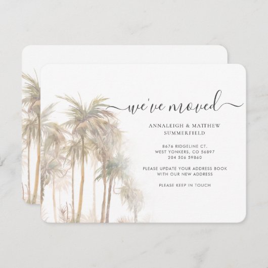 Palmen, die wir bewegten, bewegten uns tropisch mitteilungskarte (Vorne/Hinten)