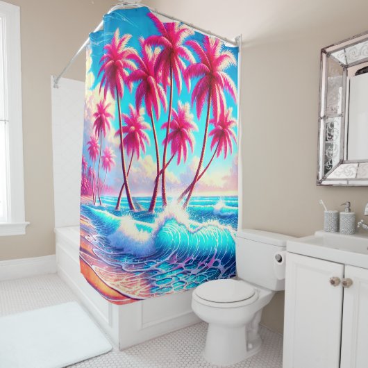 Palmen Duschvorhang (Beispiel)