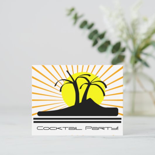 Palmen Einladung (Stehend Vorderseite)