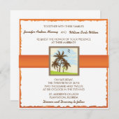 Palmen - Einladungen zur Hochzeit (Vorne/Hinten)