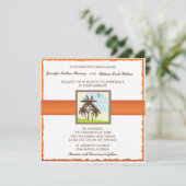 Palmen - Einladungen zur Hochzeit (Stehend Vorderseite)