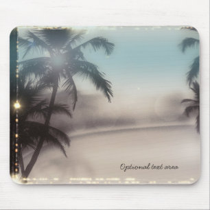 Palmen Elegante Strand Vintage Tropischer Glam Mousepad