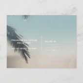 Palmen Elegante Tropical Beach Einladung (Rückseite)
