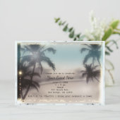 Palmen Elegante Tropical Beach Einladungen (Stehend Vorderseite)