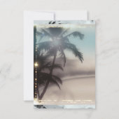 Palmen Elegante Tropical Beach Tischnummer (Rückseite)