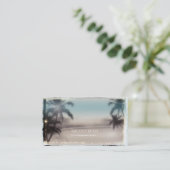 Palmen Eleganter tropischer Strand Klassischer Chi Visitenkarte (Stehend Vorderseite)