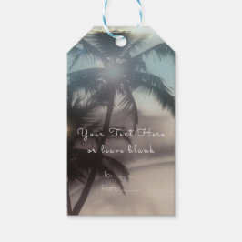 Palmen Elegantes Tropical Beach Gastgeschenk Geschenkanhänger
