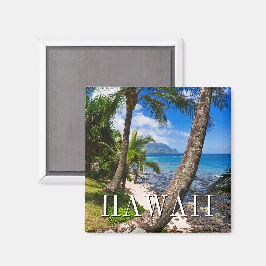 Palmen entlang des Hideaways Beach Magnet (Vorderseite/Rückseite)