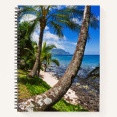 Palmen entlang des Hideaways Beach Notizblock (Vorderseite)