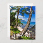 Palmen entlang des Hideaways Beach Postkarte (Vorne/Hinten)