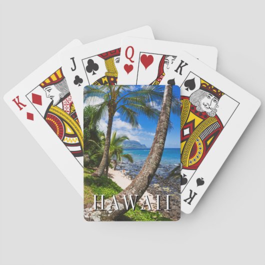 Palmen entlang Hideaways Beach Spielkarten (Rückseite)