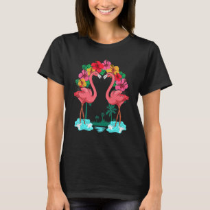Palmen Exotic Bird Animal Tropical Blume Fla T-Shirt