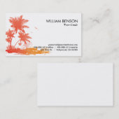 Palmen (Farbe) Visitenkarte (Vorne/Hinten)