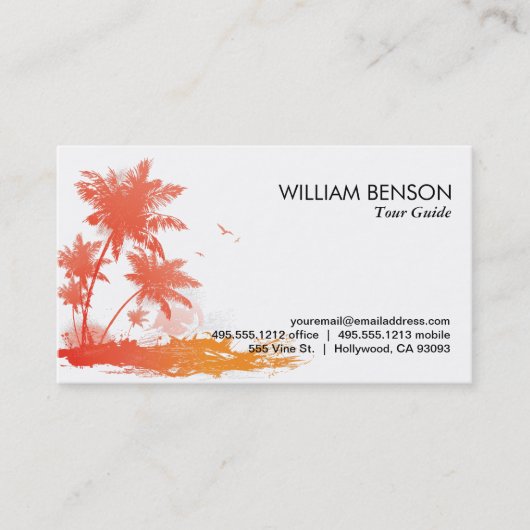 Palmen (Farbe) Visitenkarte (Vorderseite)