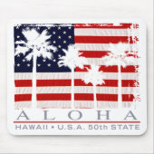 Palmen-Flagge Hawaii Mousepad (Vorne)
