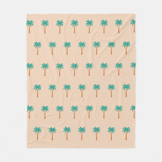 Palmen Fleecedecke (Vorderseite)