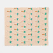 Palmen Fleecedecke (Vorderseite (Horizontal))