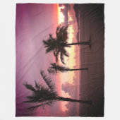 Palmen Fleecedecke (Vorderseite)