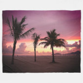 Palmen Fleecedecke (Vorderseite (Horizontal))