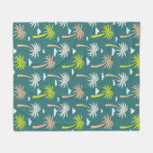 Palmen Fleecedecke (Vorderseite (Horizontal))