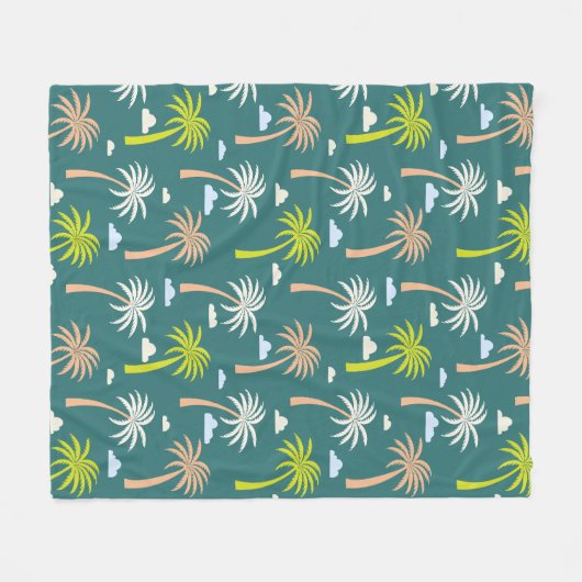 Palmen Fleecedecke (Vorderseite (Horizontal))