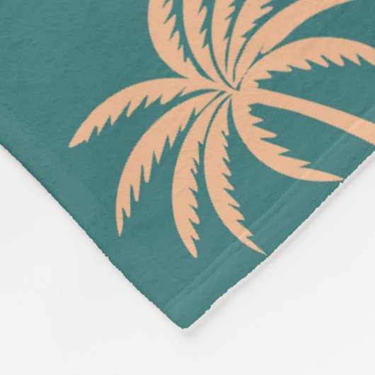 Palmen Fleecedecke (Ecke)