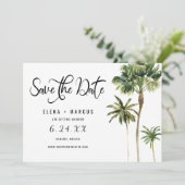 Palmen für tropische Destination Einladung (Stehend Vorderseite)