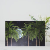 Palmen gegen den Mond Briefpapier (Stehend Vorderseite)