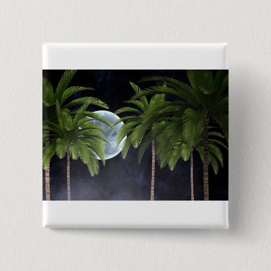Palmen gegen den Mond Button (Vorderseite)