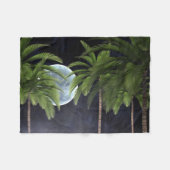 Palmen gegen den Mond Fleecedecke (Vorderseite (Horizontal))