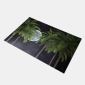 Palmen gegen den Mond Fußmatte (Schrägansicht)