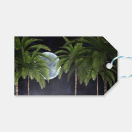 Palmen gegen den Mond Geschenkanhänger