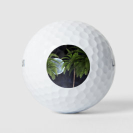 Palmen gegen den Mond Golfball