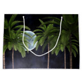 Palmen gegen den Mond Große Geschenktüte (Vorderseite)