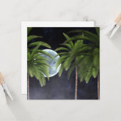 Palmen gegen den Mond Karte (Vorderseite/Rückseite Beispiel)