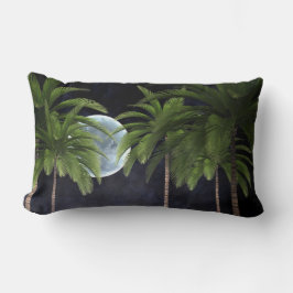 Palmen gegen den Mond Lendenkissen