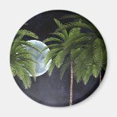 Palmen gegen den Mond Magnet (Vorne)