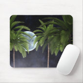 Palmen gegen den Mond Mousepad (Mit Mouse)