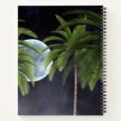 Palmen gegen den Mond Notizblock (Rückseite)