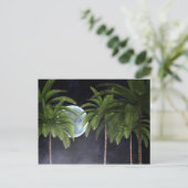 Palmen gegen den Mond Postkarte (Stehend Vorderseite)