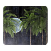 Palmen gegen den Mond Schneidebrett (Vorderseite)