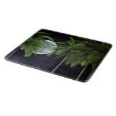 Palmen gegen den Mond Schneidebrett (Ecke)