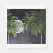 Palmen gegen den Mond Serviette (Vorderseite)