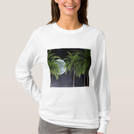 Palmen gegen den Mond T-Shirt