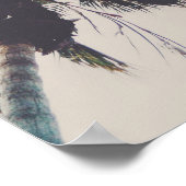 Palmen gegen ein türkisfarbenes Sky-Foto Poster (Ecke)