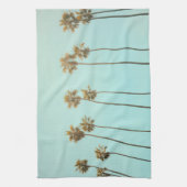 Palmen, gelber Sonnenschein, weiches, helles Geric Geschirrtuch (Vertikal)