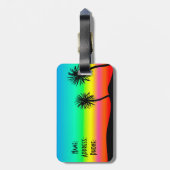 Palmen Gepäckanhänger (Rückseite vertikal)