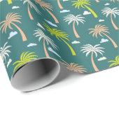 Palmen Geschenkpapier (Rolleneckpunkt)